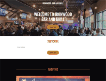 Tablet Screenshot of ironwoodbarandgrill.com